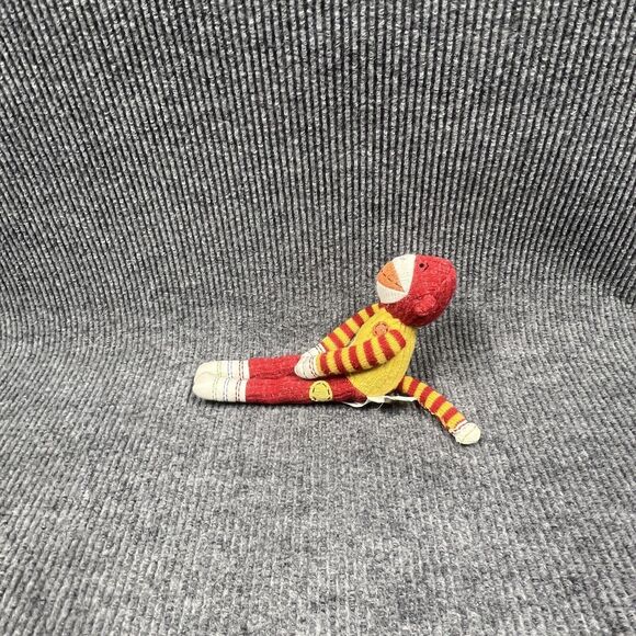 SEASONS Of Cannon Falls 12” SOCK MONKEY Red Yellow Magnetic Hands Feet Doll Toy - Picture 8 of 16